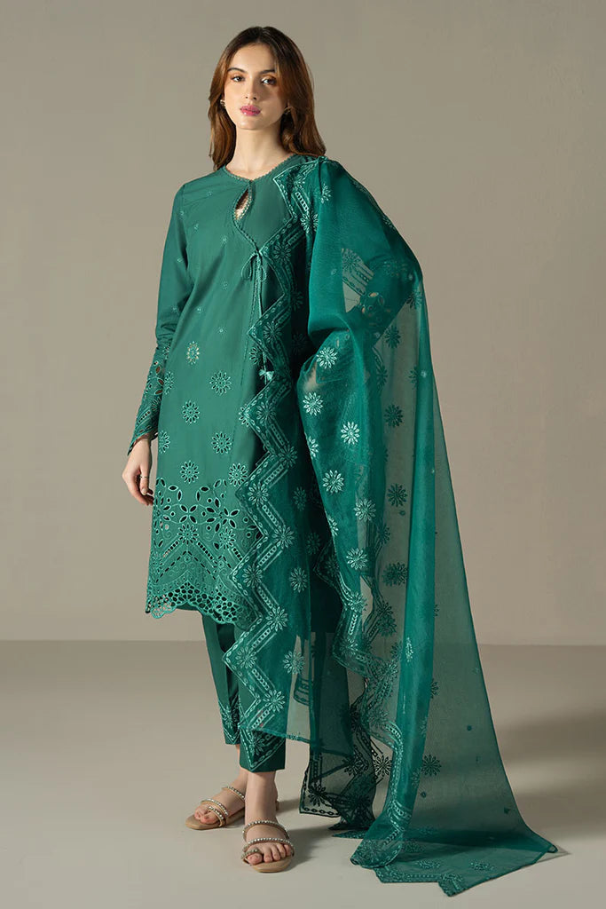 MUSTARD MIRAGE-3PC EMBROIDERED LAWN SUIT